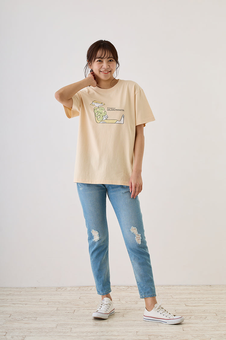 恐竜はじめました Tシャツ 恐竜のいる暮らし ナチュラル