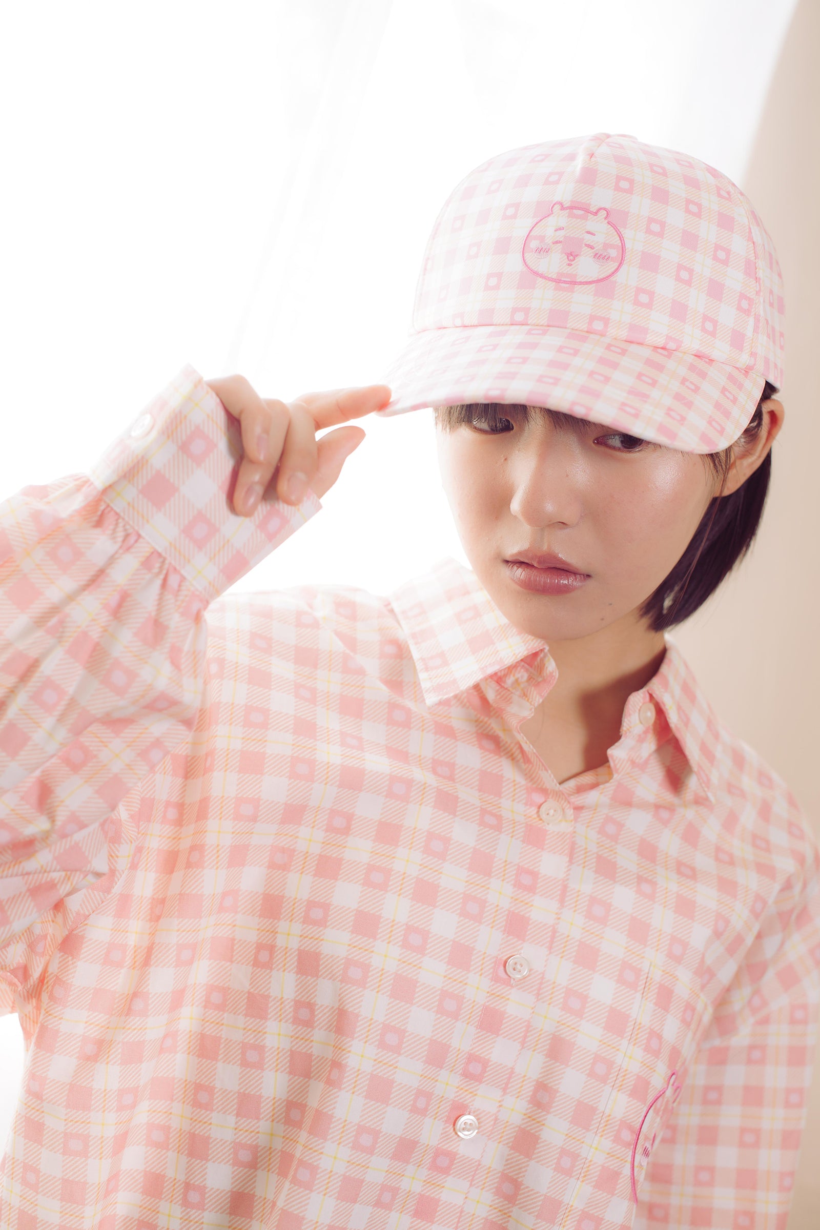ちいかわ チェックシリーズ CAP ちいかわ ピンク