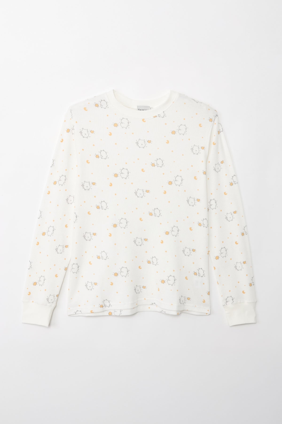 ナガノキャラクターズ ワッフル長袖Tシャツ ラムネリナイト ホワイト
