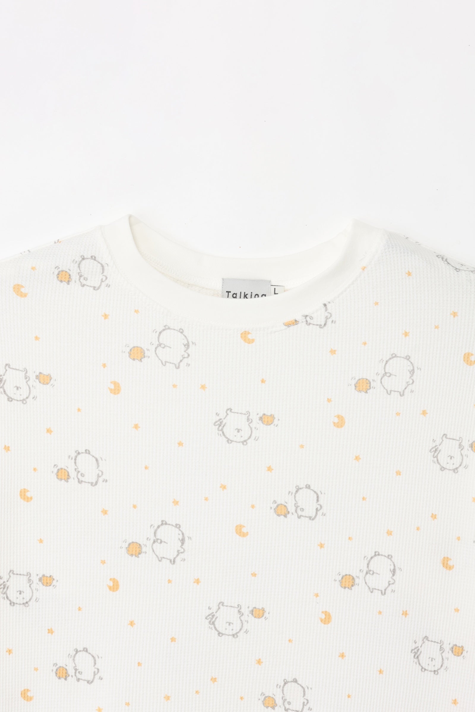ナガノキャラクターズ ワッフル長袖Tシャツ ラムネリナイト ホワイト
