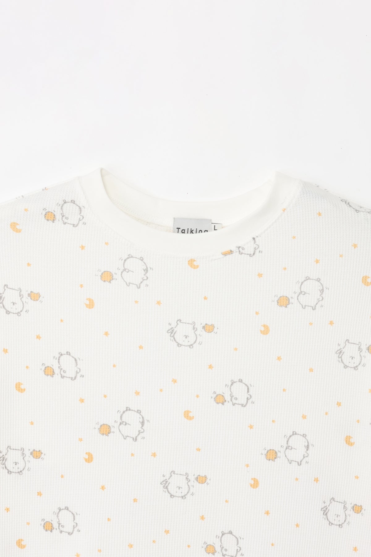 ナガノキャラクターズ ワッフル長袖Tシャツ ラムネリナイト ホワイト