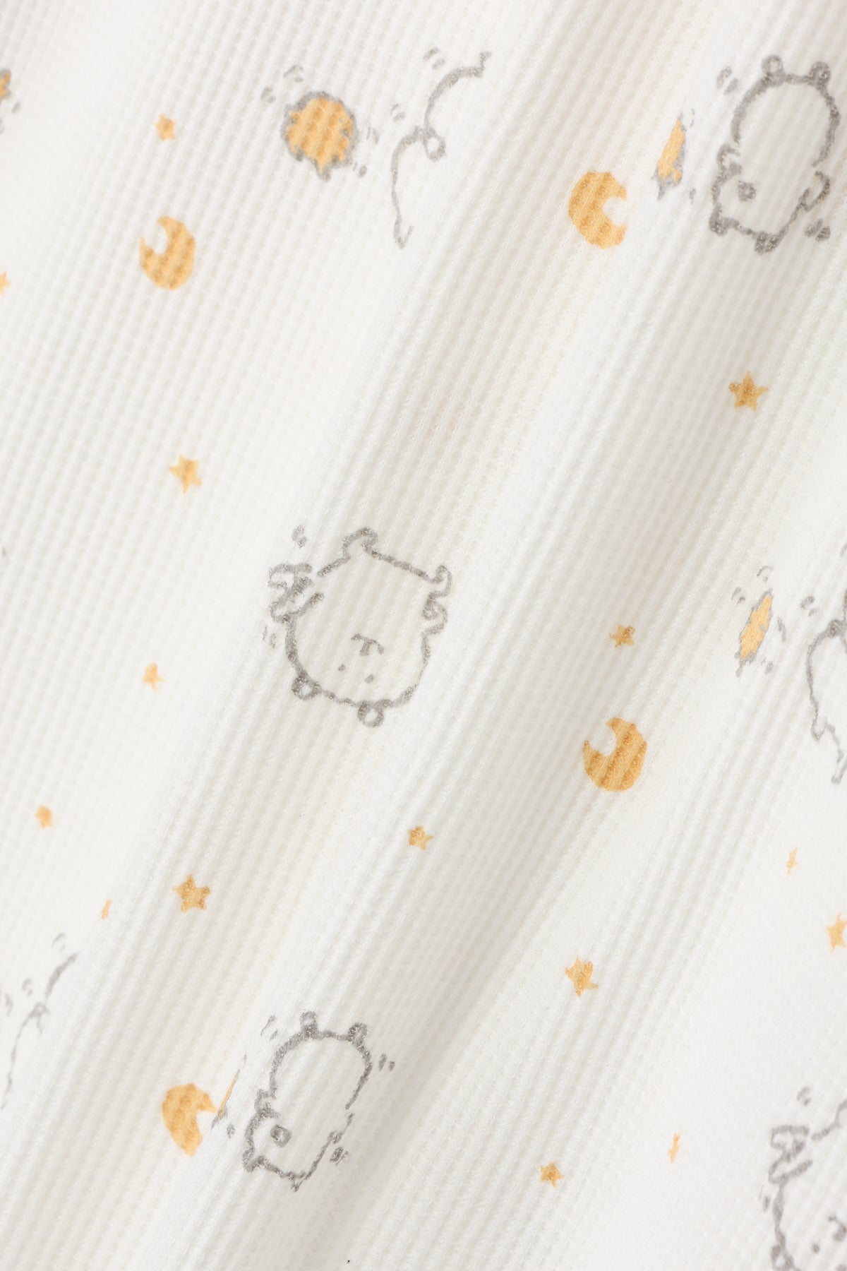 ナガノキャラクターズ ワッフル長袖Tシャツ ラムネリナイト ホワイト