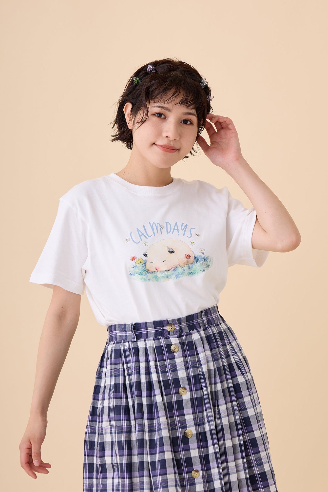 助六の日常 Tシャツ CALM DAYS ホワイト