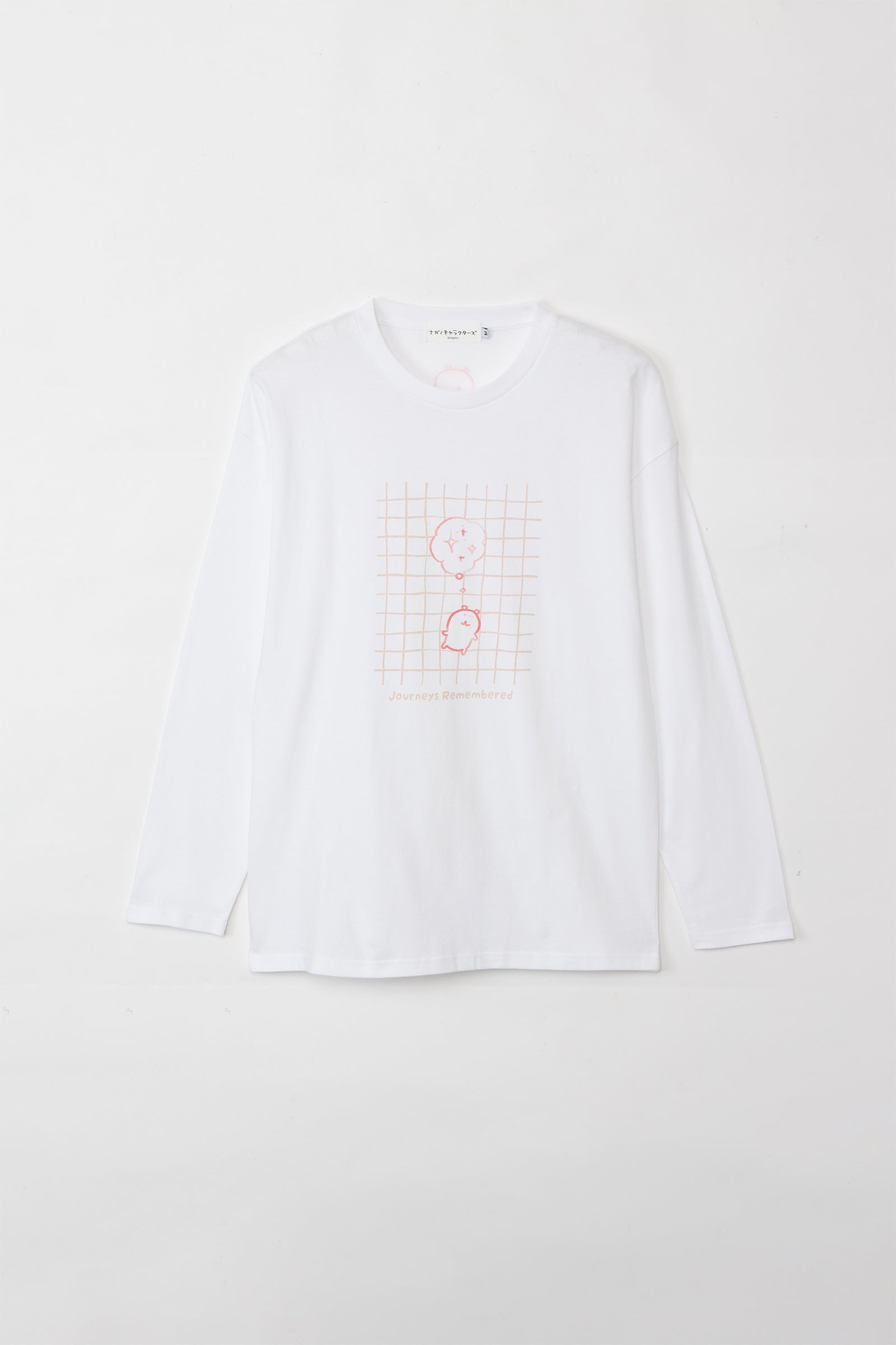 ナガノキャラクターズ 長袖Tシャツ 旅の記憶 ホワイト