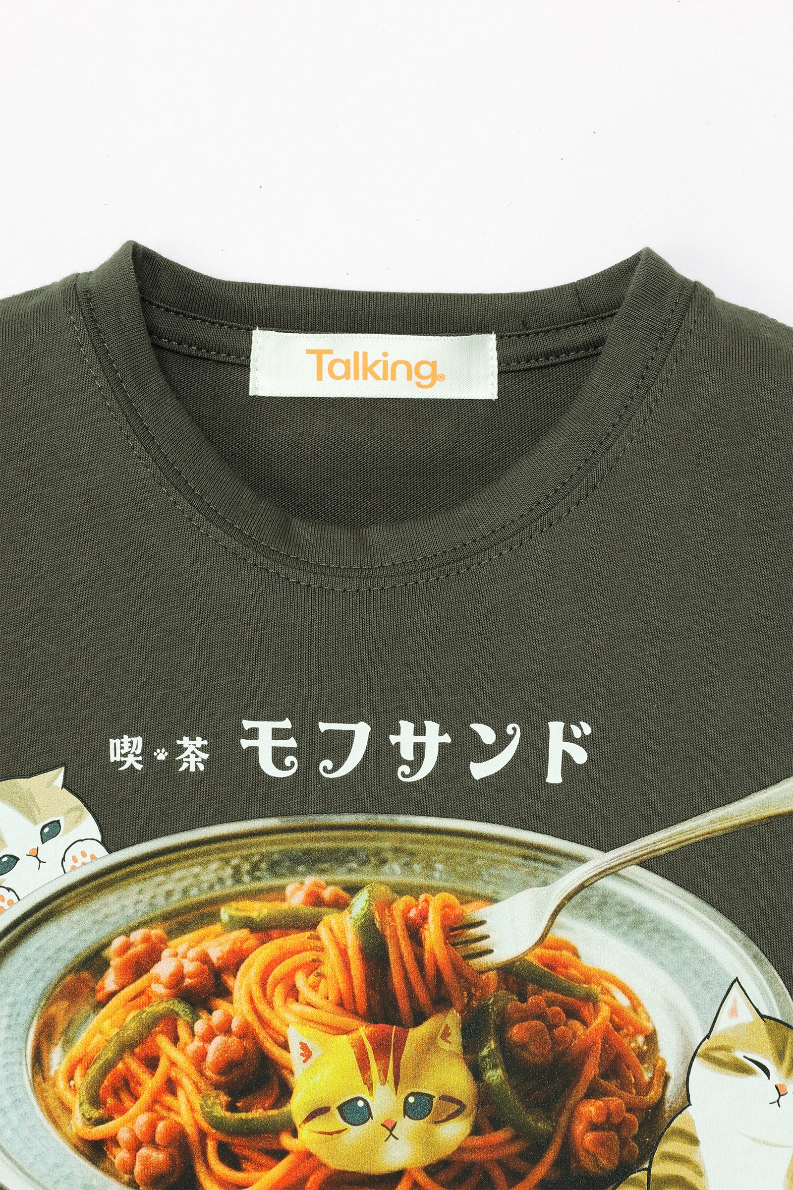 mofusand  キッズTシャツ  二ャポリタン スミクロ