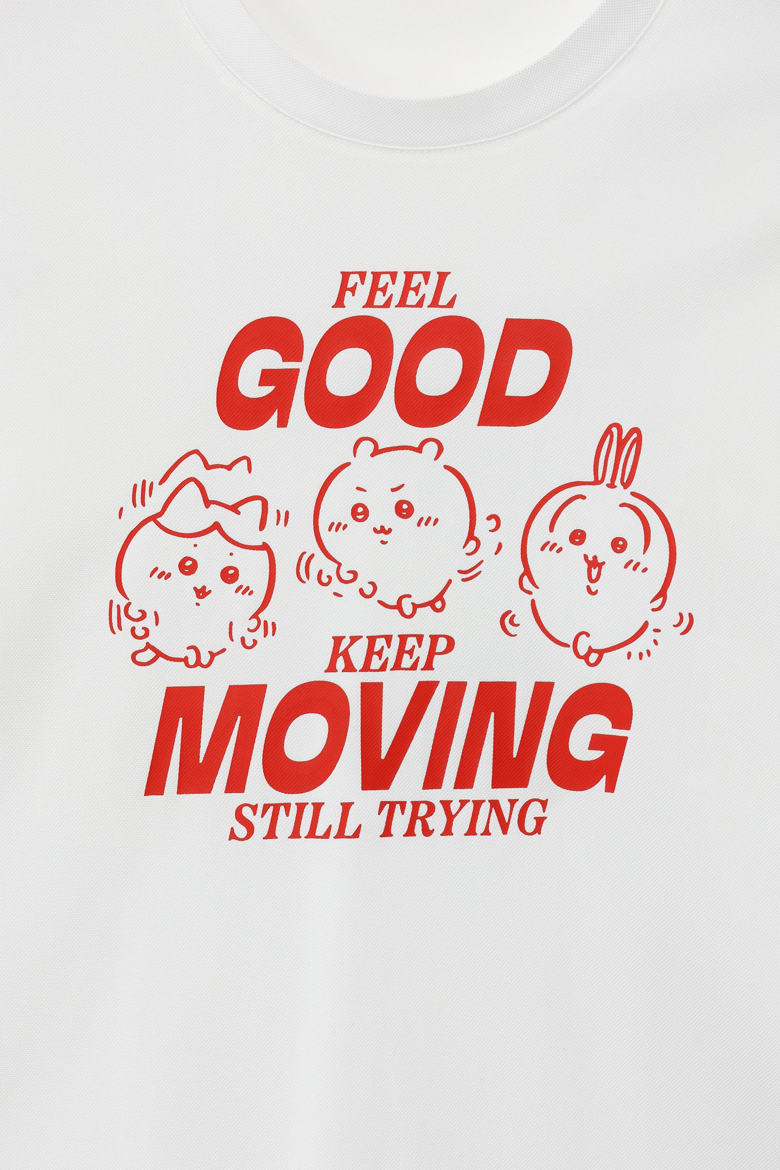 ちいかわ ドライTシャツ MOVE みんな ホワイト