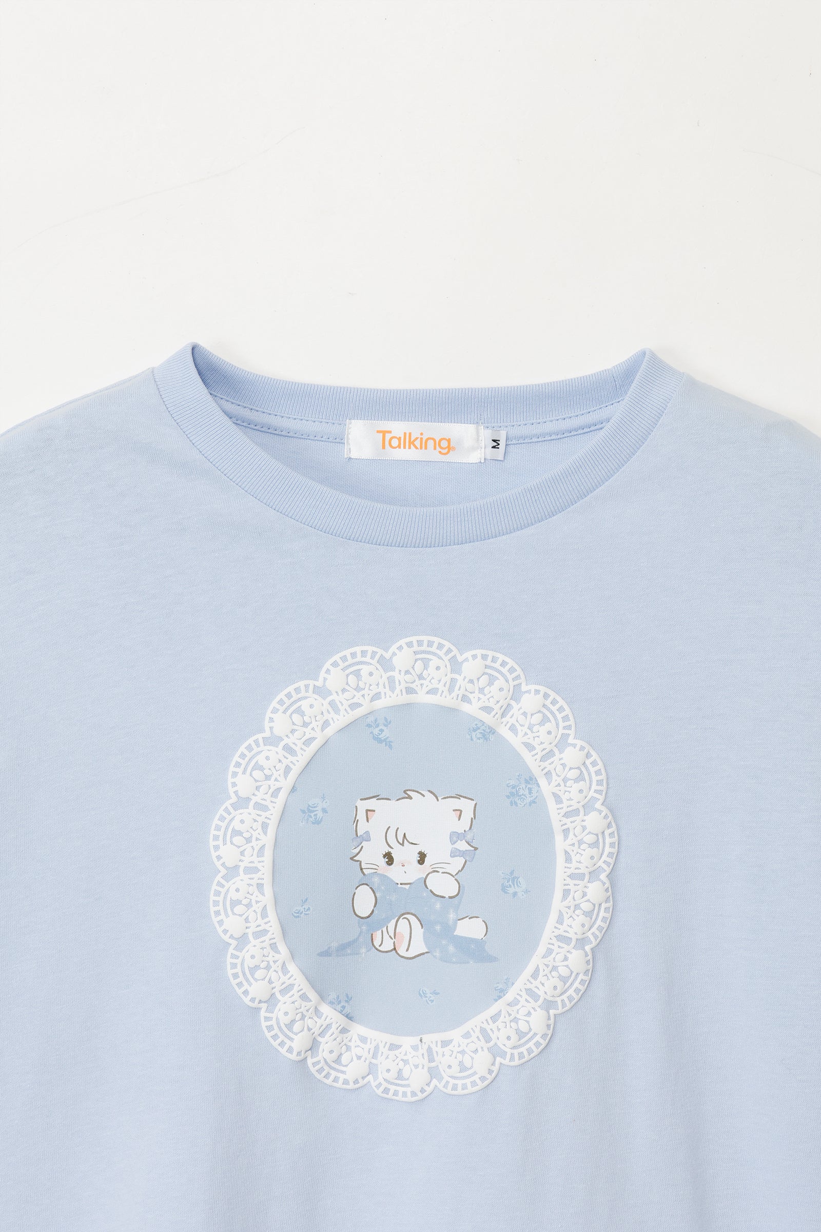 Lil ala mode Tシャツ Lace Frame MOUSSE ブルー