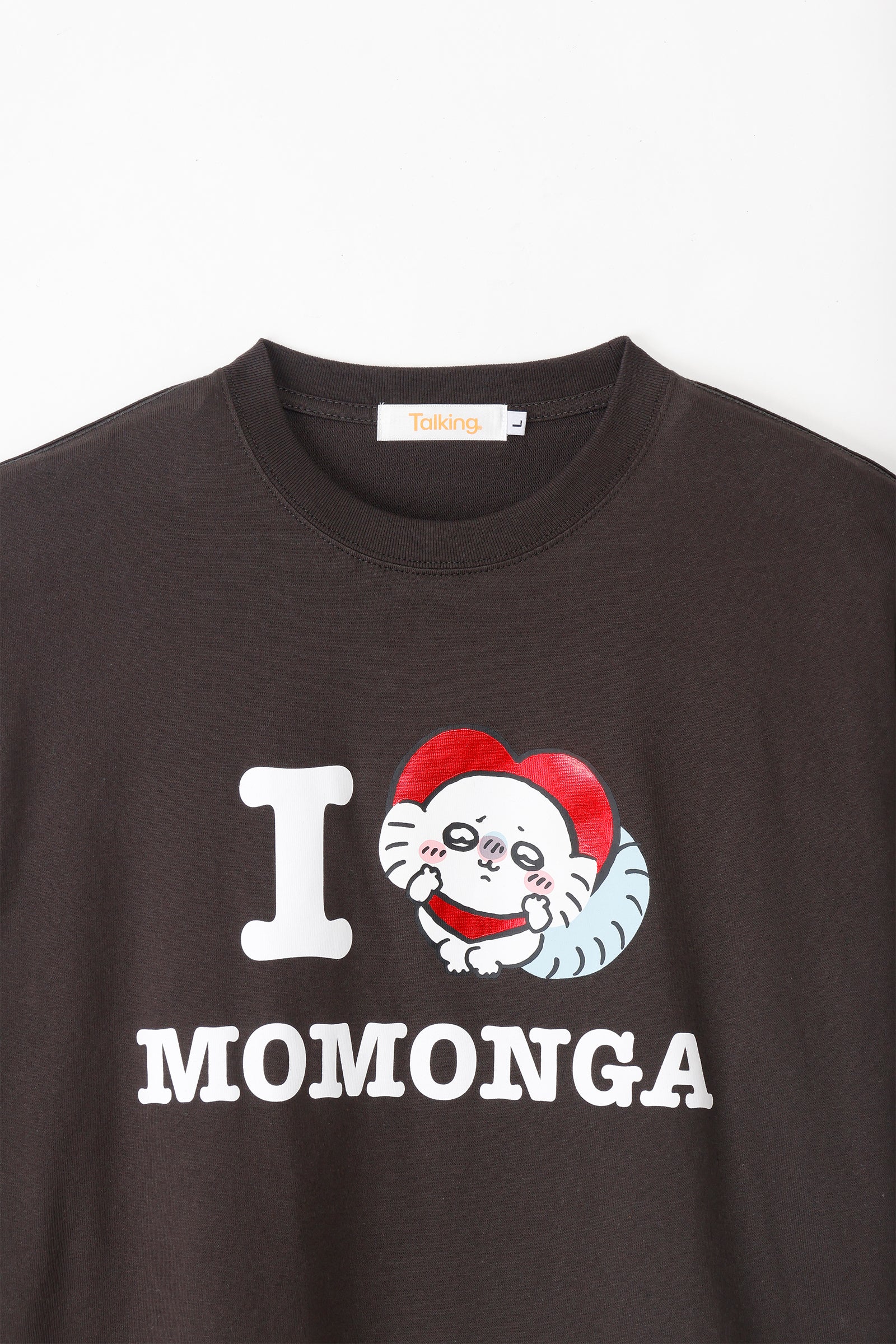 ちいかわ 長袖Ｔシャツ I LOVE MOMONGA スミ