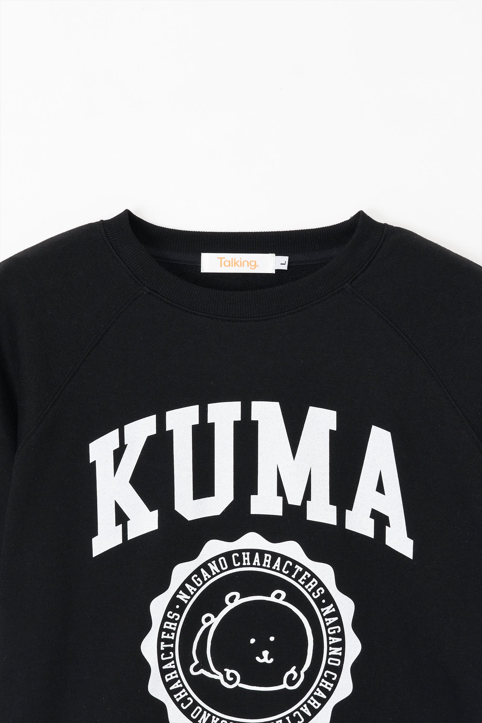 ナガノキャラクターズ Tシャツ カレッジ くま ブラック