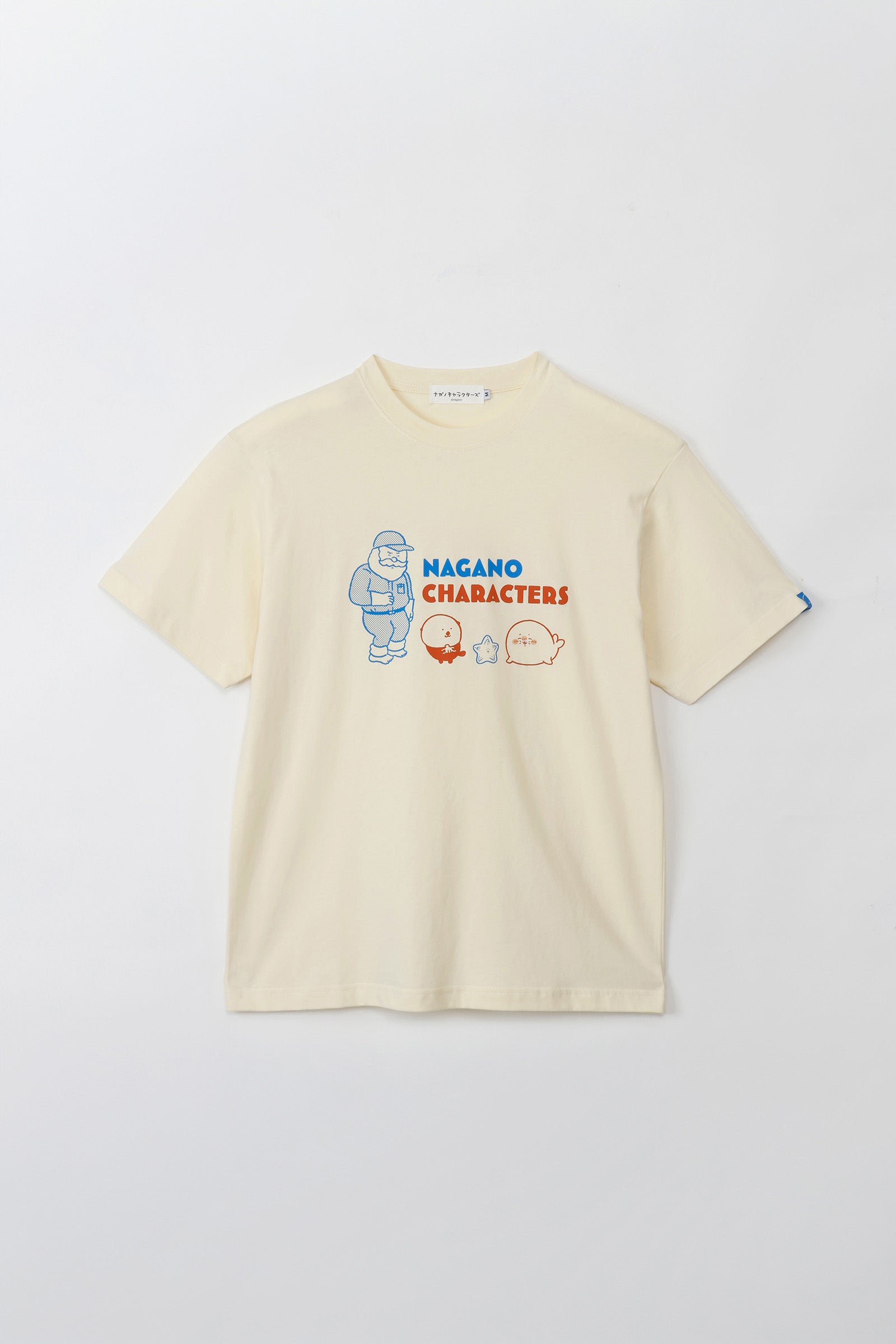 ナガノキャラクターズ Tシャツ アザラシたち クリーム