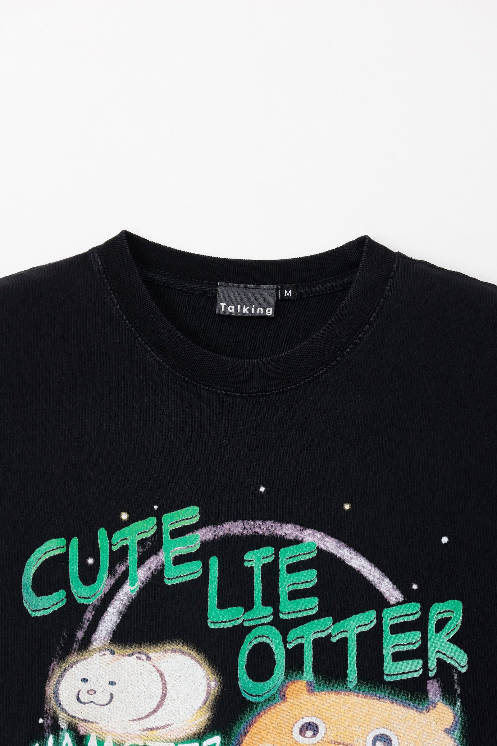 【先行販売】可愛い嘘のカワウソ Tシャツ ハムスターが宇宙を?! ブラック