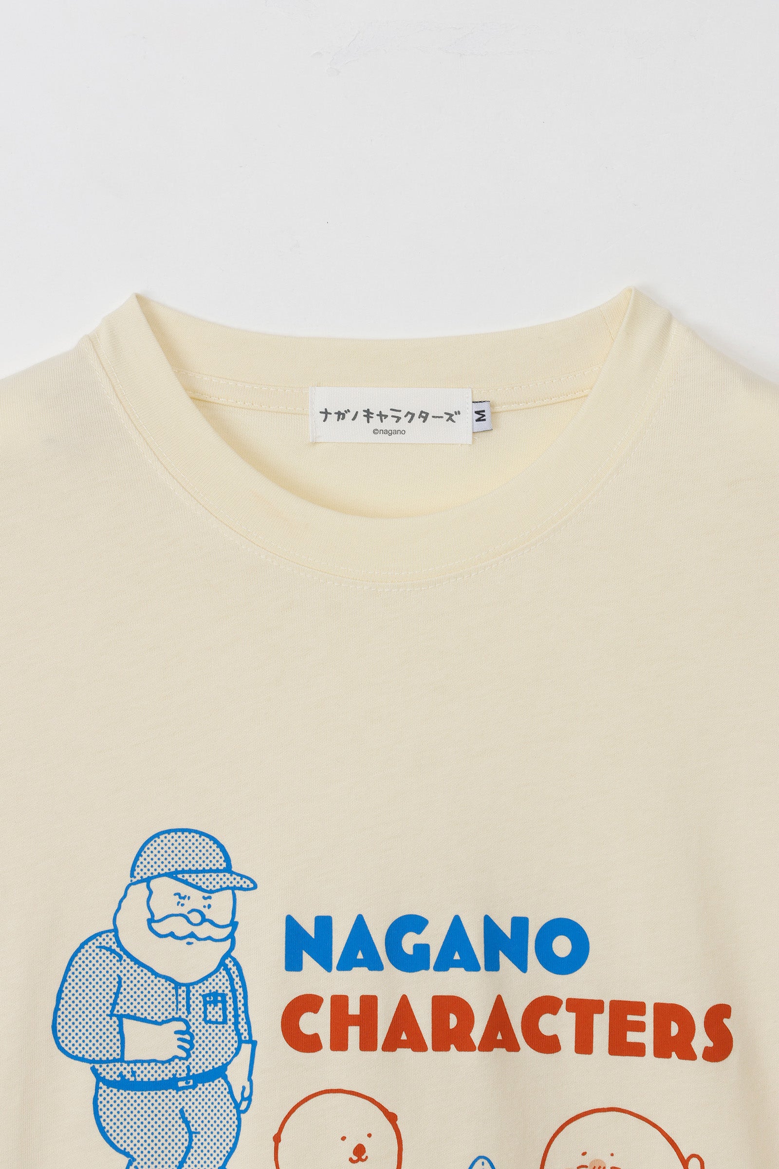 ナガノキャラクターズ Tシャツ アザラシたち クリーム