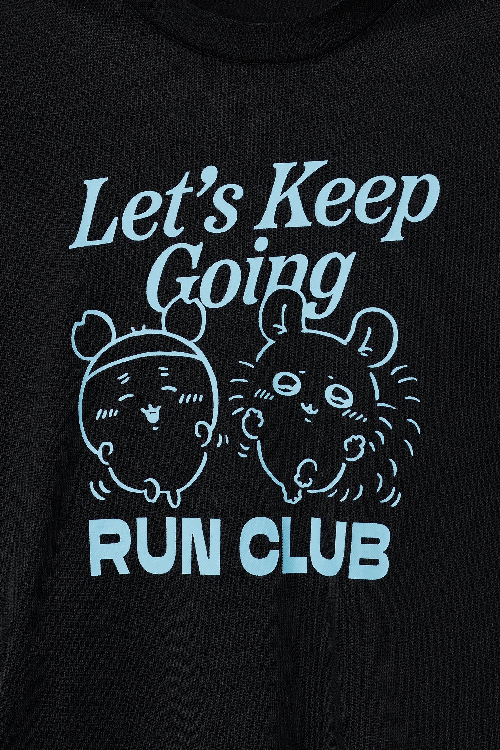 ちいかわ ドライTシャツ RUN モモンガ古本屋 ブラック