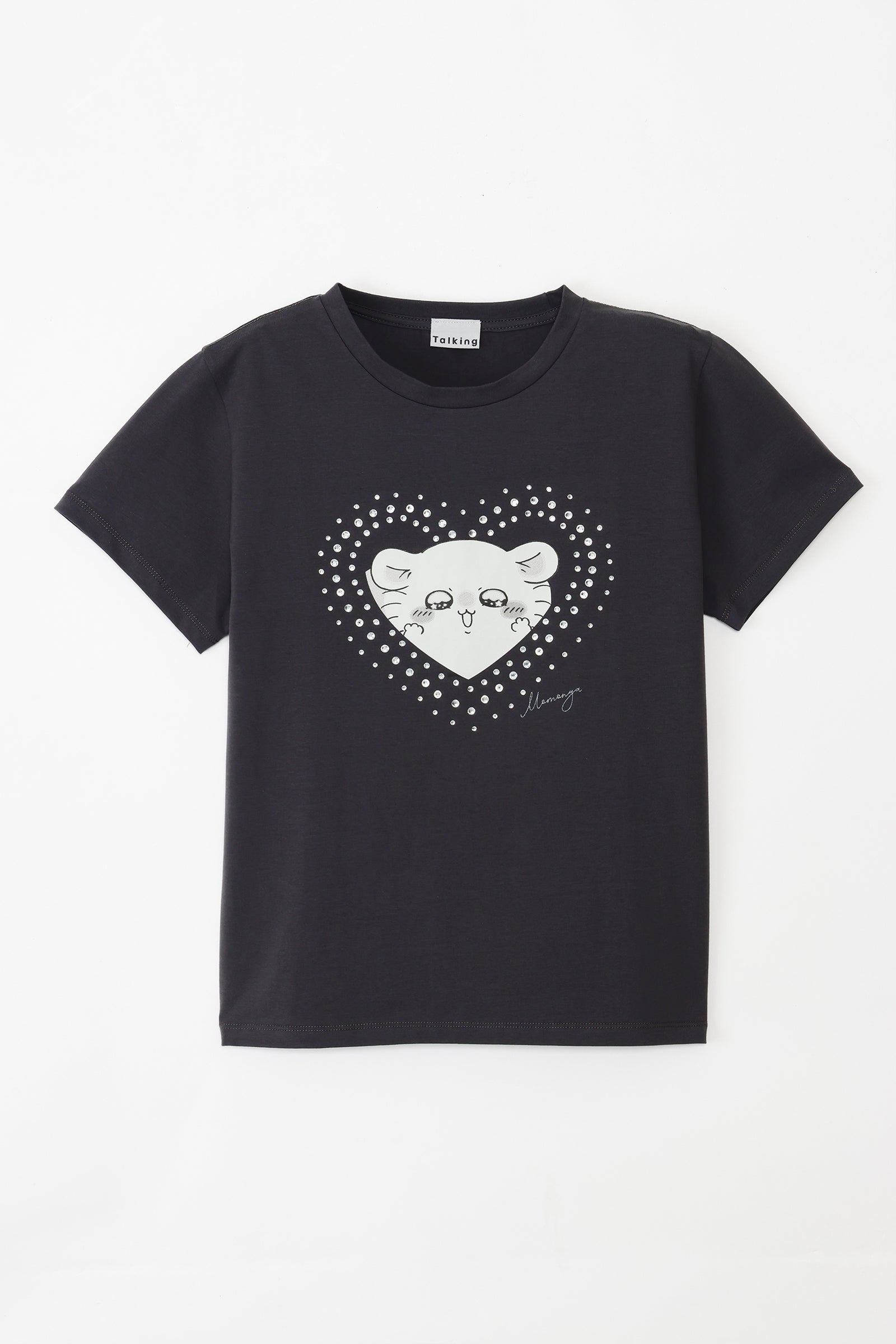 ちいかわ ラインストーンTシャツ DECO(モモンガ) スミクロ