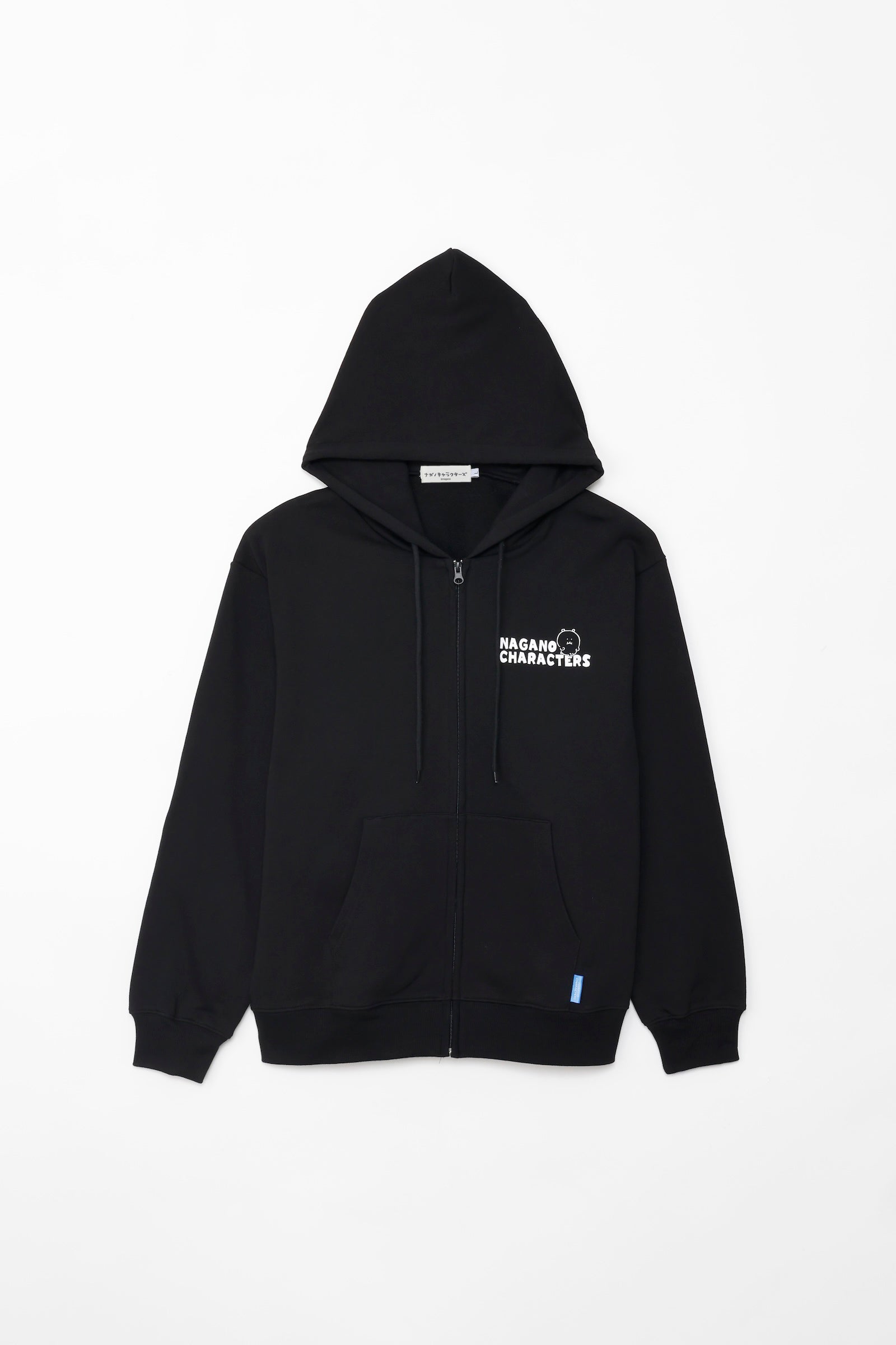 BUZIN フロントジッパー パーカー ブラック ナガノキャラクターズ ZIPパーカー 集合 ブラック