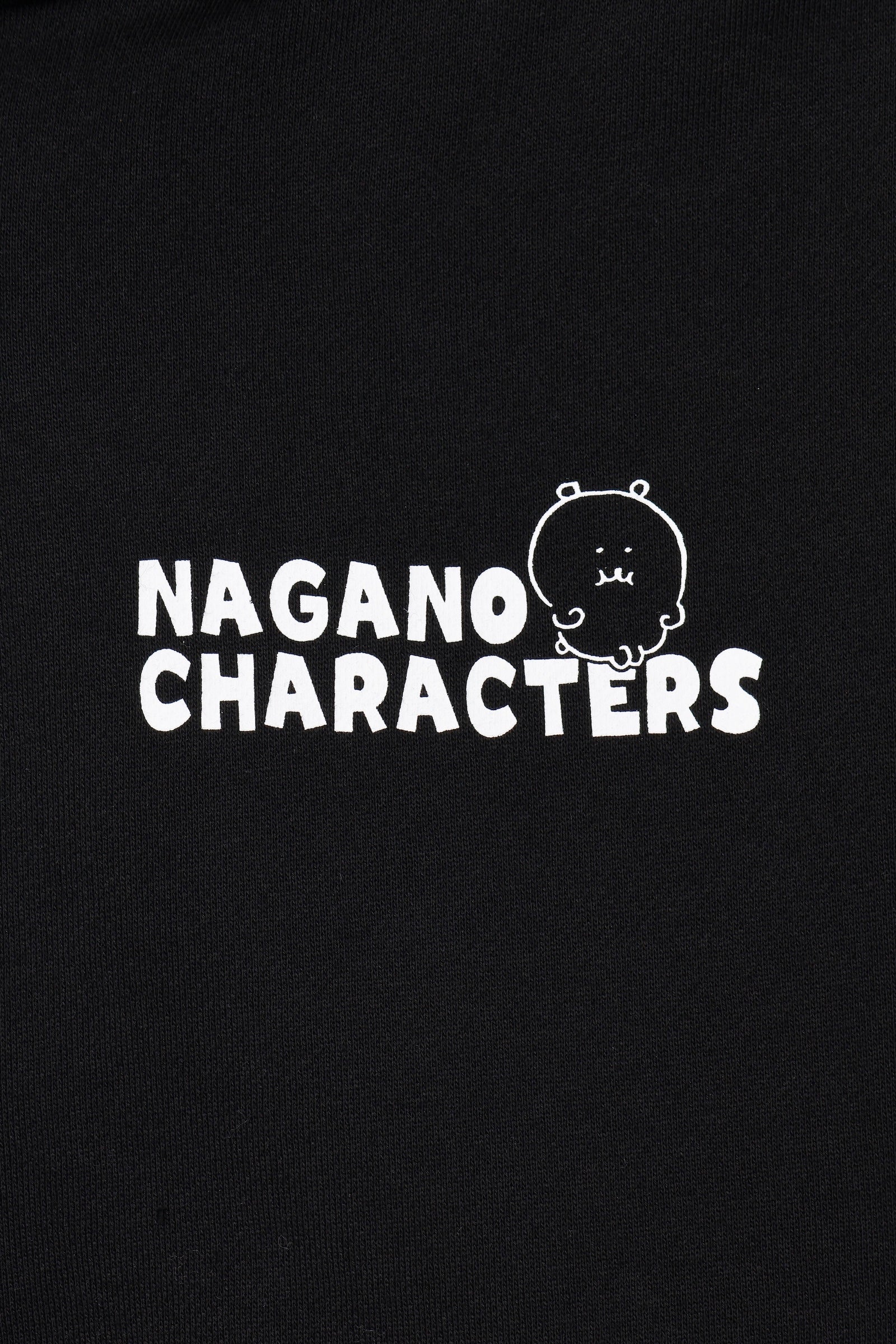 【2BUY10%OFF対象商品】ナガノキャラクターズ ZIPパーカー 集合 ブラック