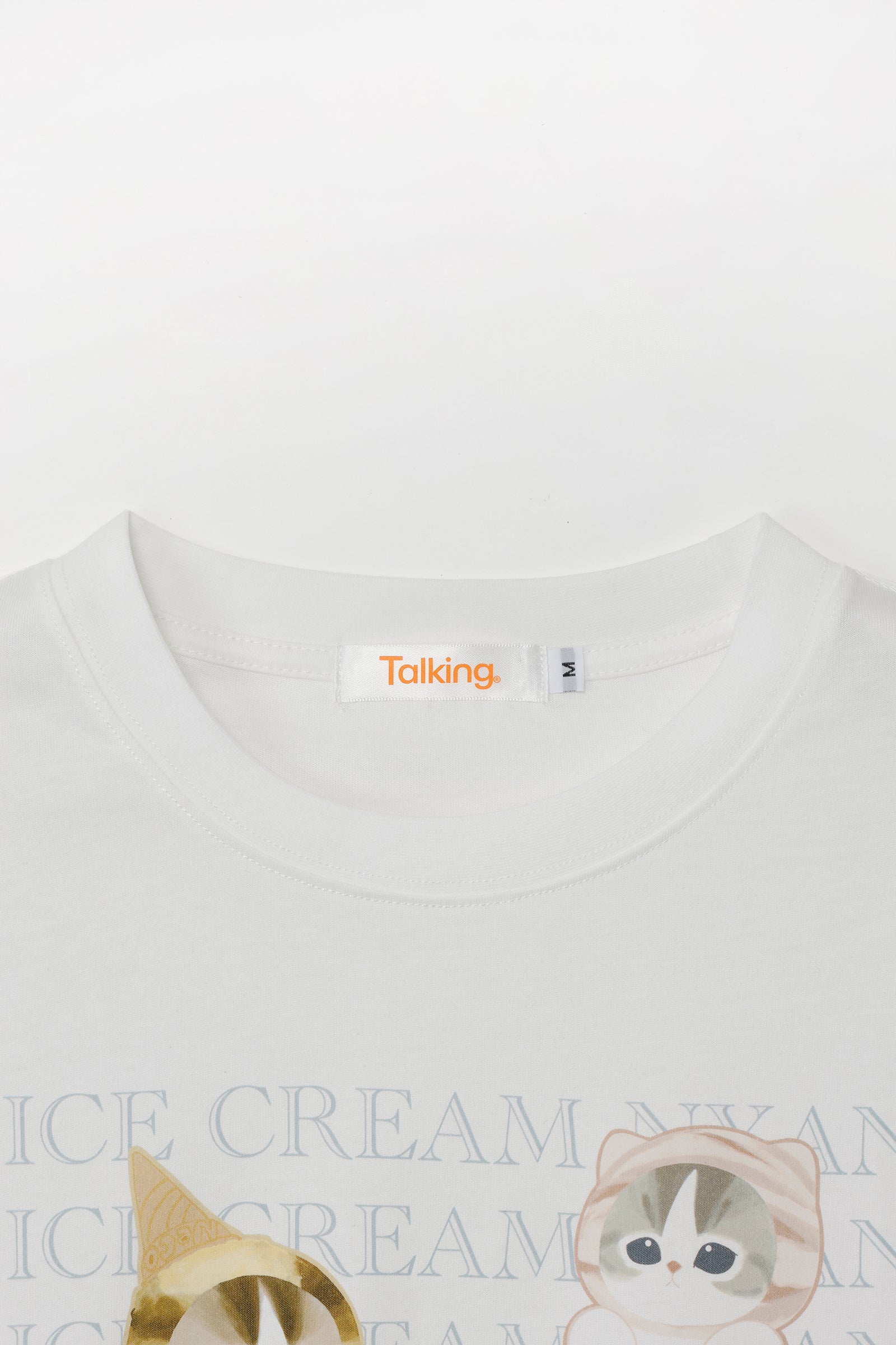 mofusand Tシャツ ICE CREAM NYAN ホワイト