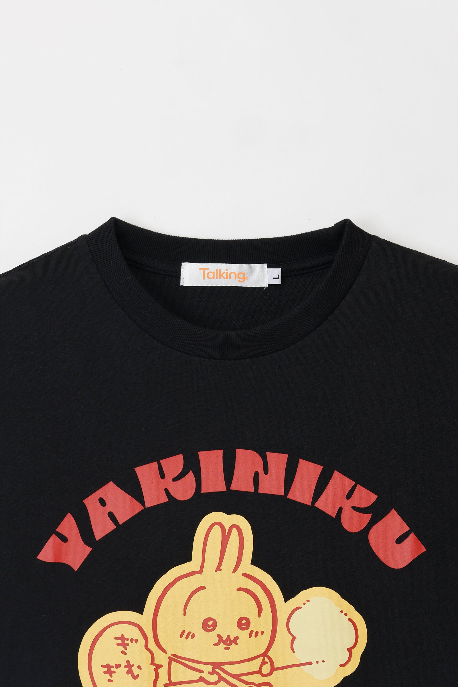 ちいかわ パックTシャツ 焼肉/屈伸 ブラック/オートミール