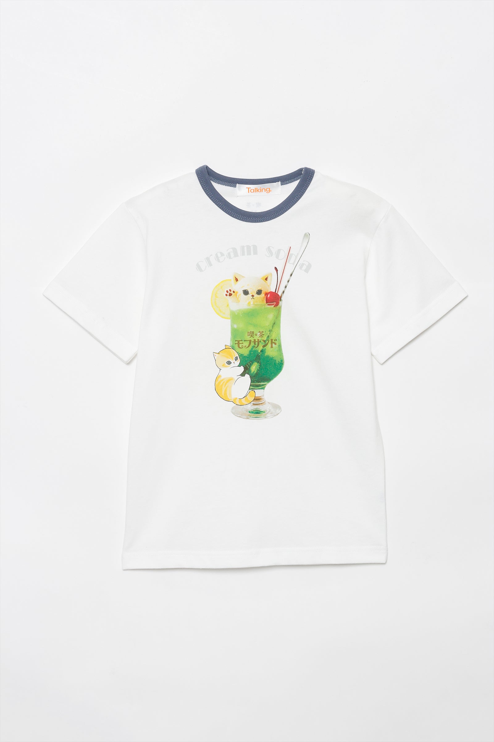 mofusand  キッズTシャツ  クリームソーダ ホワイト