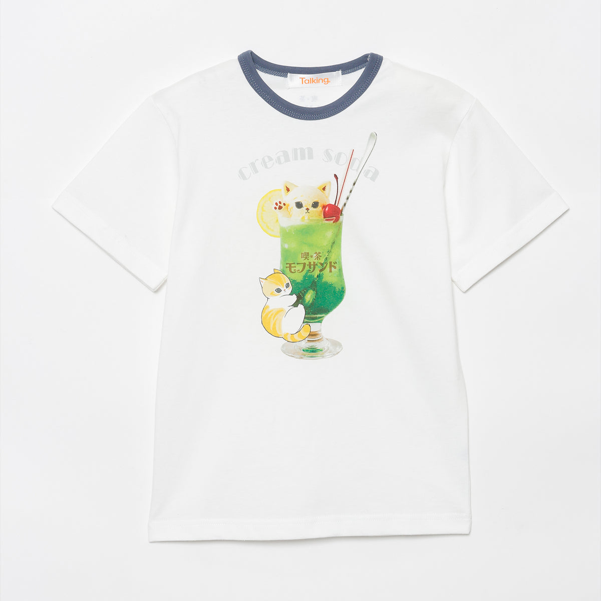 mofusand キッズTシャツ クリームソーダ ホワイト