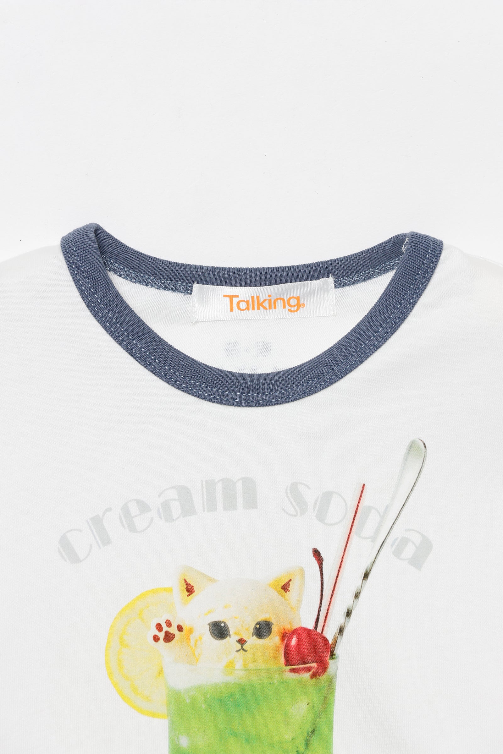 mofusand キッズTシャツ クリームソーダ ホワイト