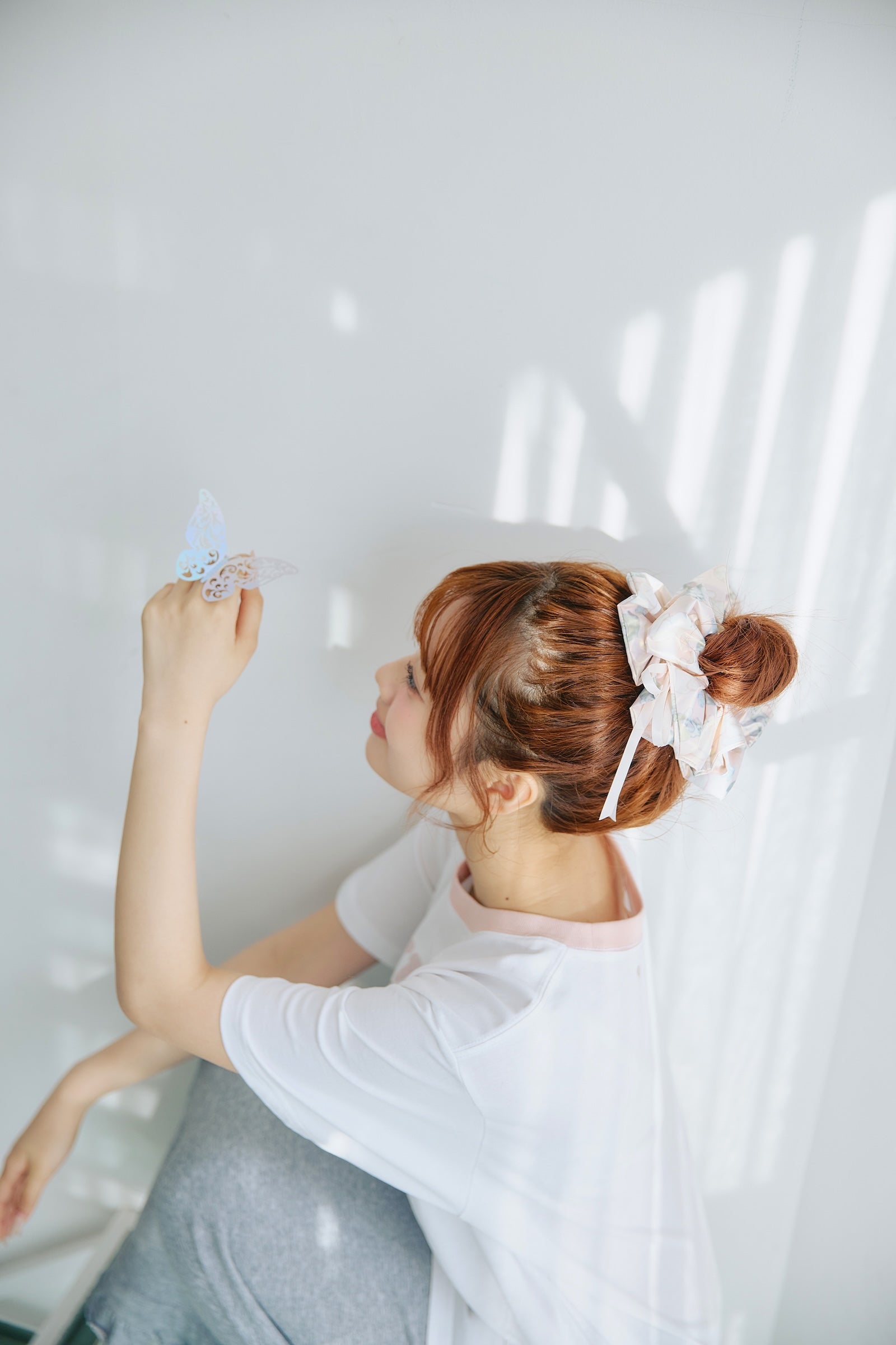 mofusand オーロラシュシュ ちょうちょにゃん なかよしはねにゃん ピンク