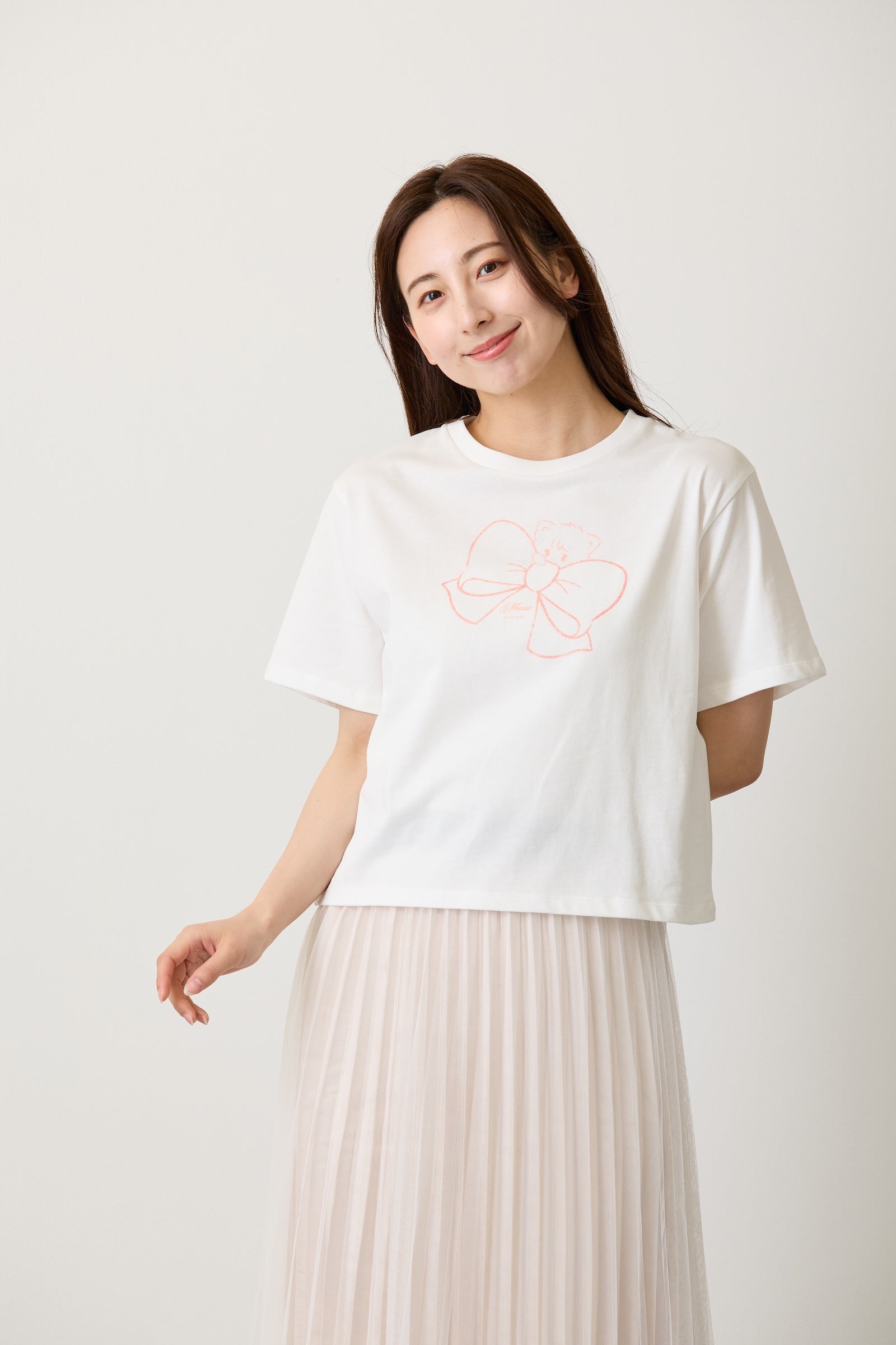 Lil ala mode Tシャツ RIBBON MOUSSE ホワイト