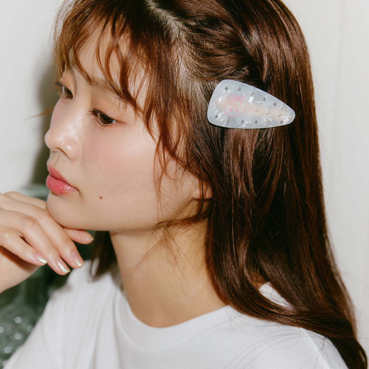 Lil ala mode ヘアクリップ ムース ホワイト