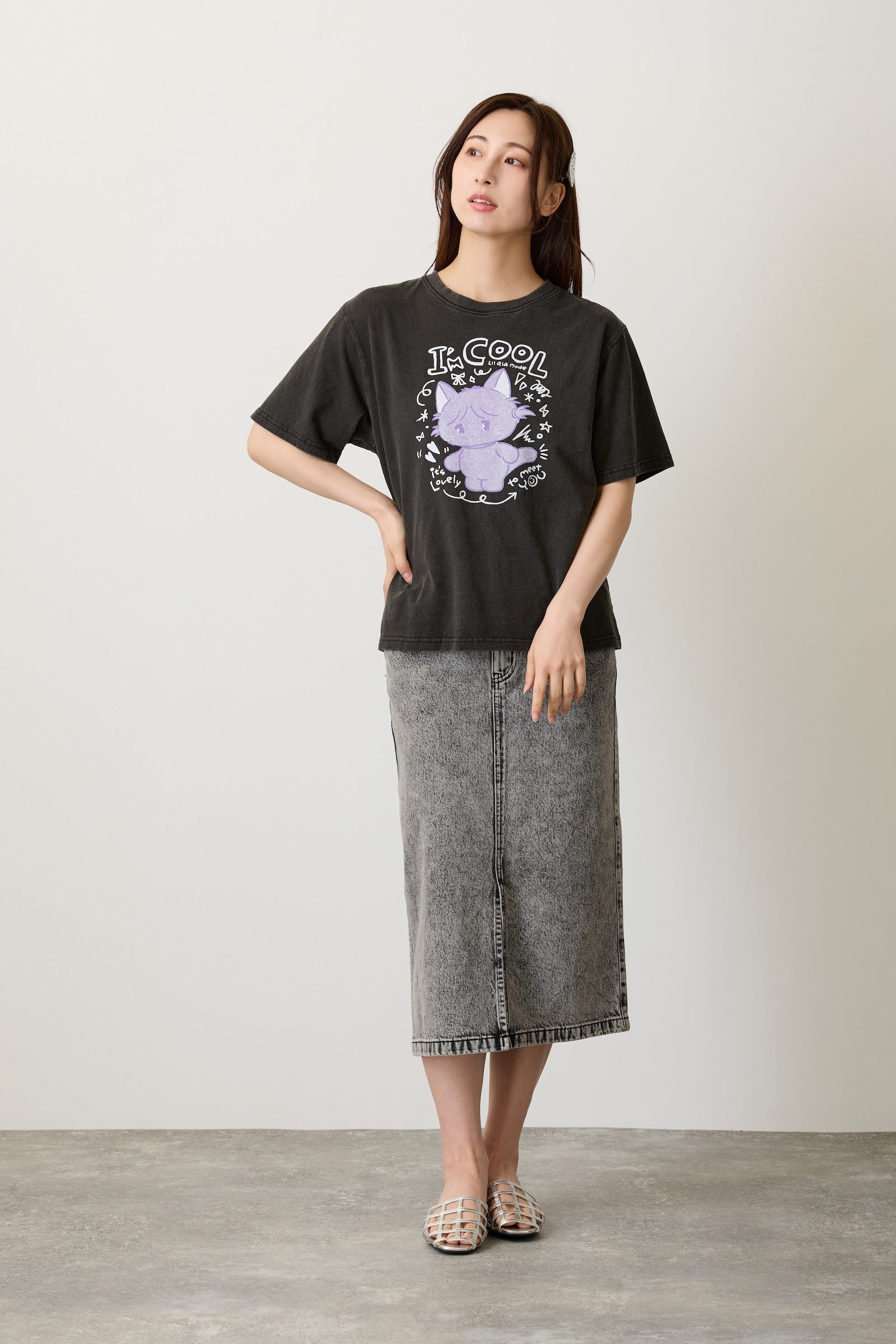 Lil ala mode Tシャツ I'm COOL ブラック