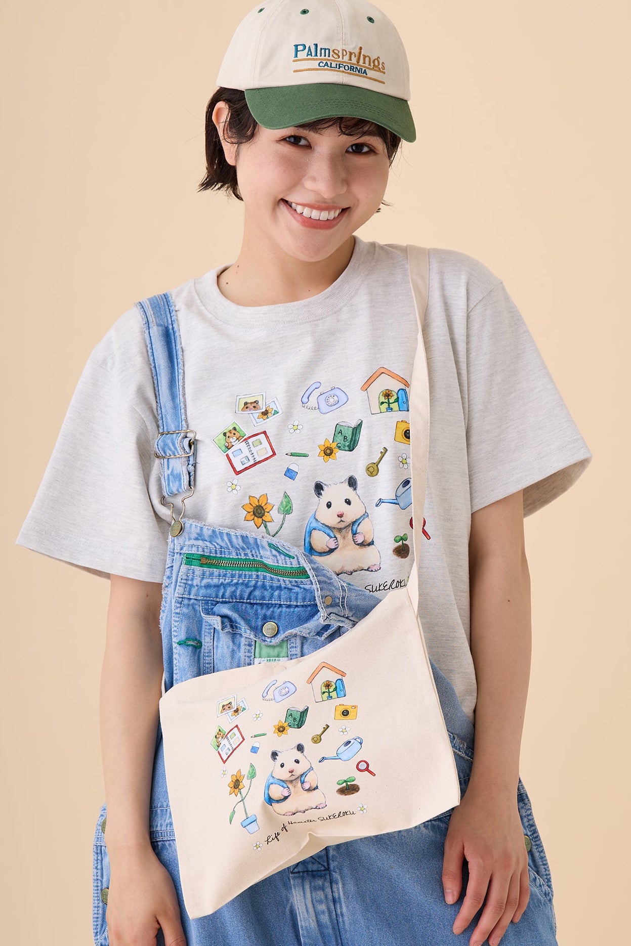 助六の日常 サコッシュ Life of Hamster SUKEROKU ナチュラル