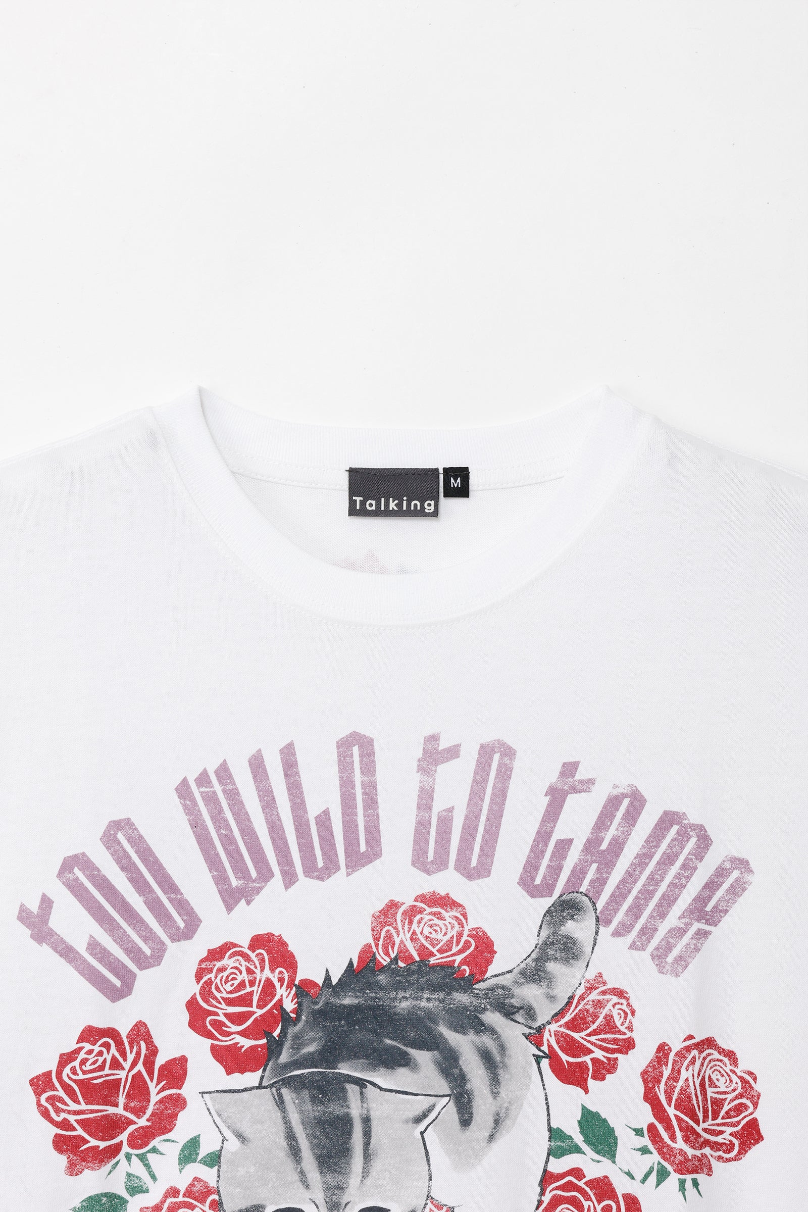 【7月中旬以降お届け】mofusand  Tシャツ  TOO WILD TO TAME ホワイト