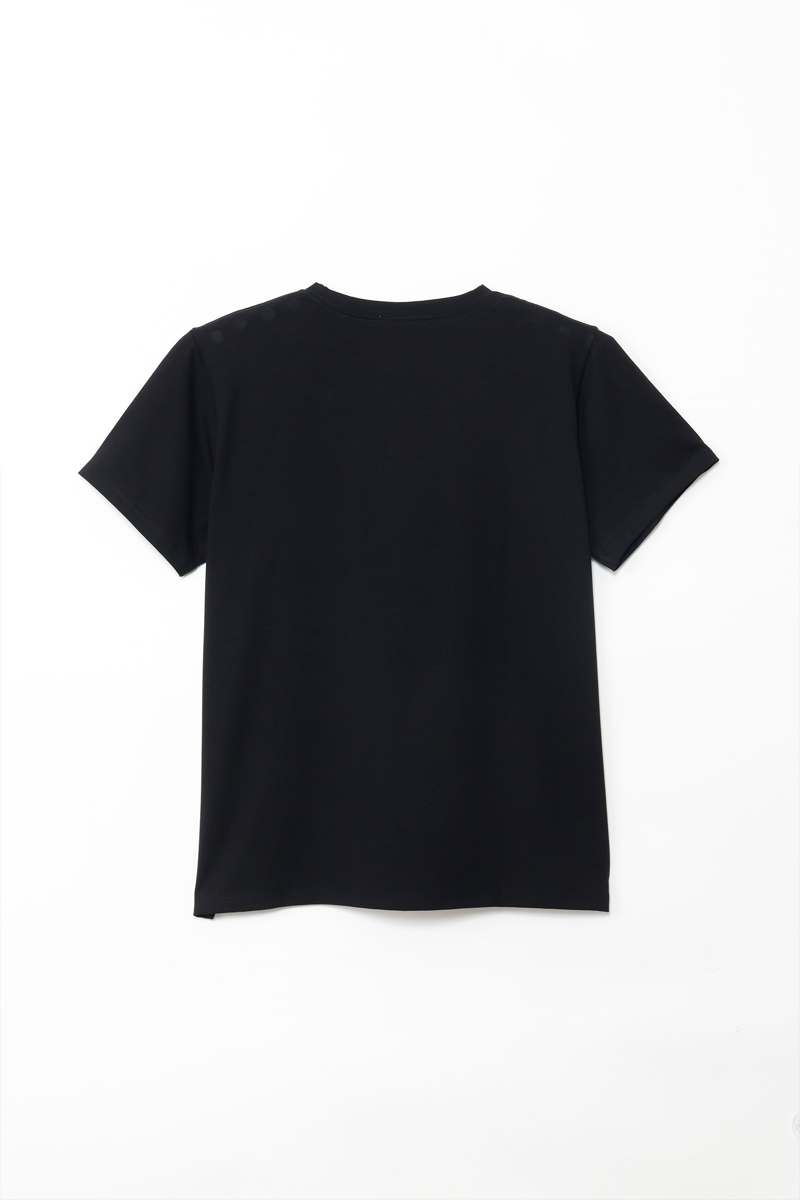 ナガノキャラクターズ ラインストーンTシャツ DECO(くま) ブラック