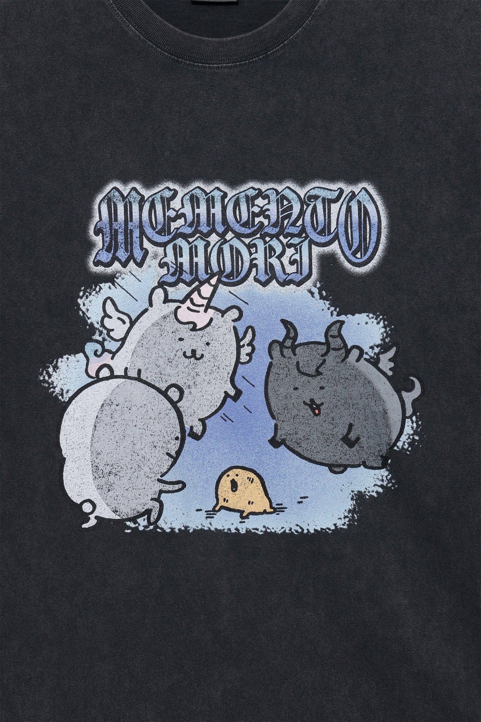 【7月中旬以降お届け】ナガノキャラクターズ TシャツMEMENTO MORI スミ
