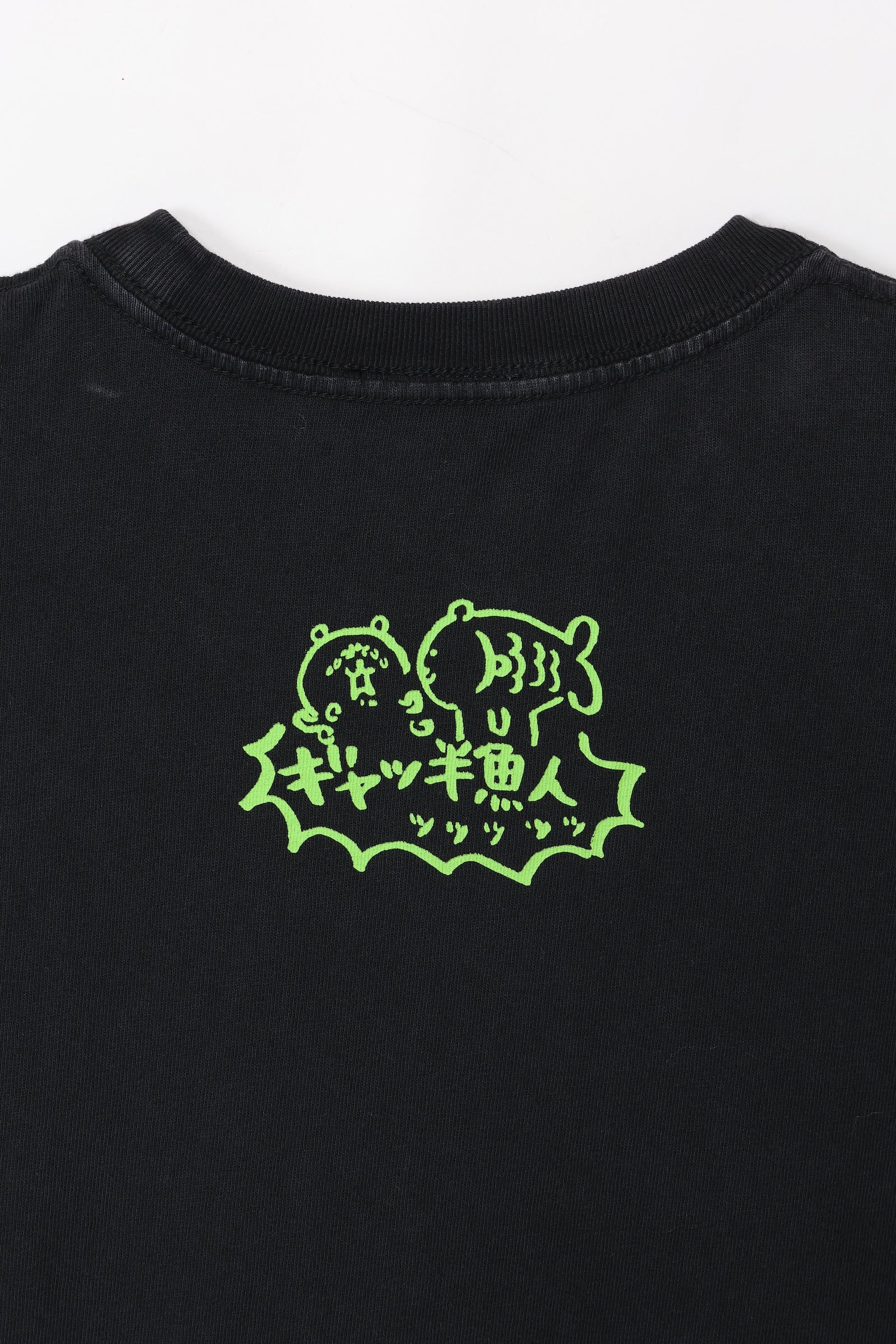 【先行販売】ナガノキャラクターズ 発泡プリントTシャツ 咽び泣く ブラック